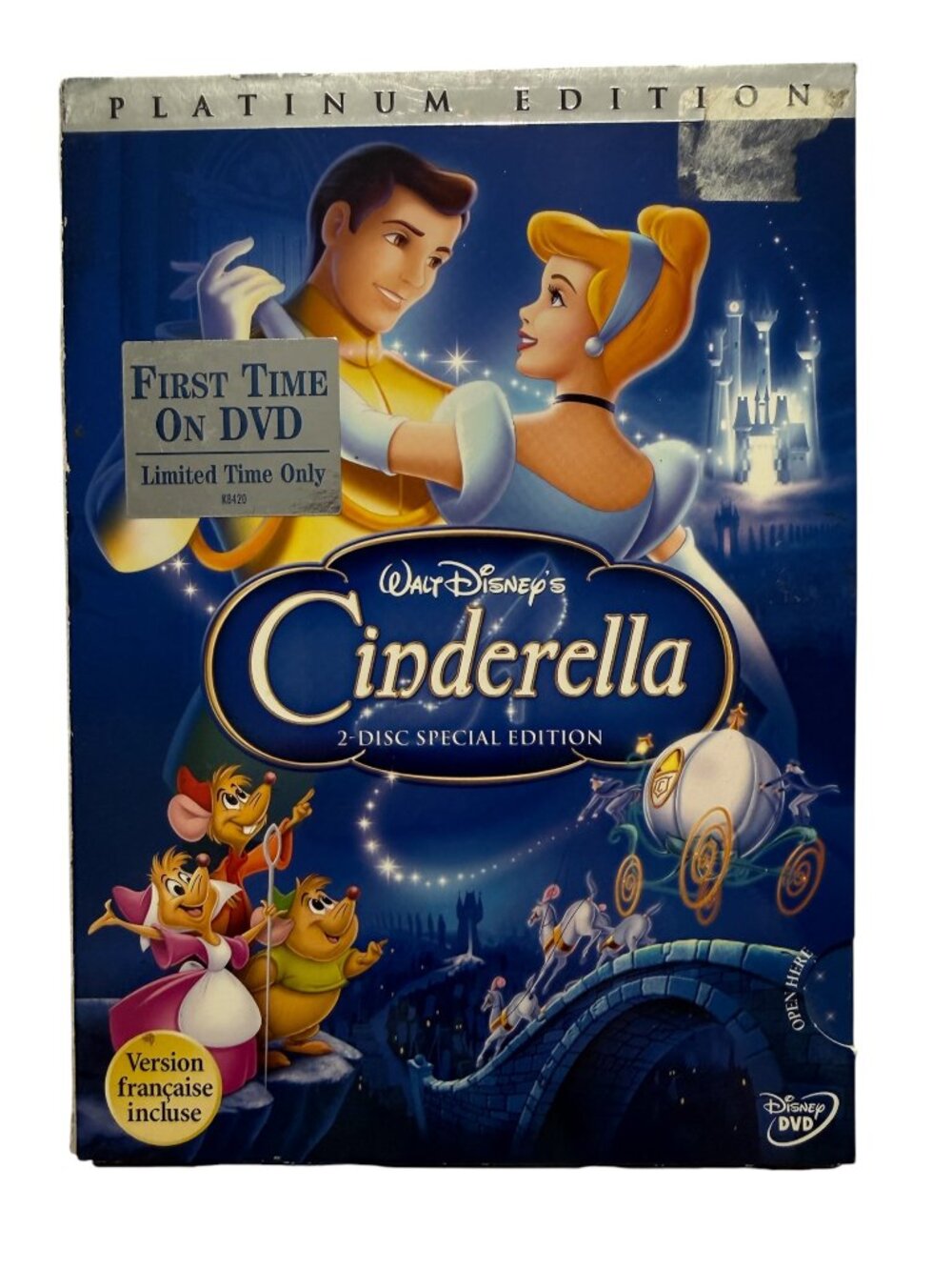4/$20🧡 Disney Cinderella Platinum Edition 2-Disc DVD Special Edition